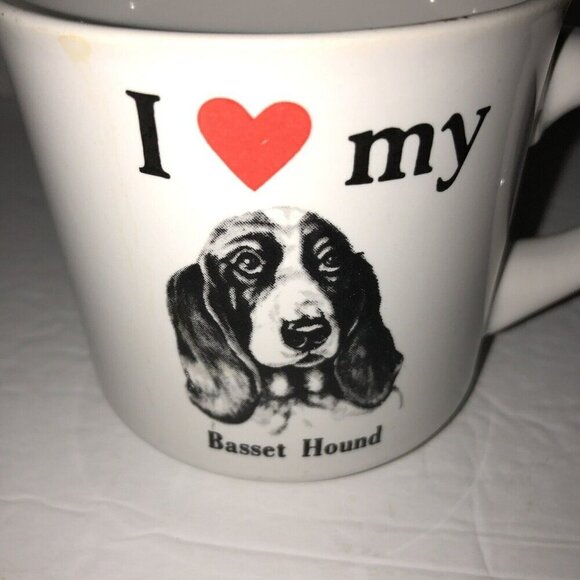 I Love My Basset Hound Dog Coffee Mug Cup Papel Strand Enterprises - Picture 2 of 8